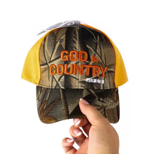 Load image into Gallery viewer, Cap God & Country Camo & Orange