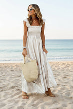 Load image into Gallery viewer, Gingham Smocked Maxi Dress