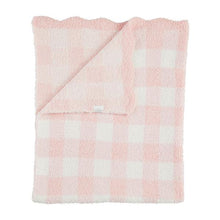 Load image into Gallery viewer, Pink Gingham Chenille Blanket