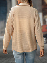Load image into Gallery viewer, Waffle Knit Button Down Shacket