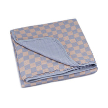 Load image into Gallery viewer, Stormy Blue Checker Quilt