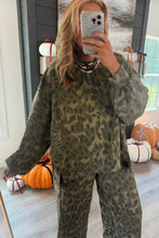 Load image into Gallery viewer, Brown Leopard Print Raw Seam Set