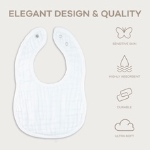 Load image into Gallery viewer, Muslin Cotton Baby Bibs Adjustable Size by Comfy Cubs