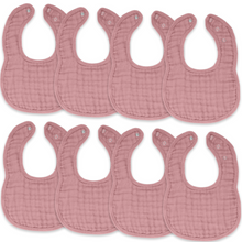 Load image into Gallery viewer, Muslin Cotton Baby Bibs Adjustable Size by Comfy Cubs