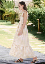 Load image into Gallery viewer, Gingham Smocked Maxi Dress