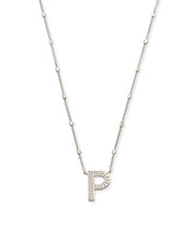 Load image into Gallery viewer, Kendra Scott Silver Letter Pendant Necklace