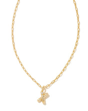 Load image into Gallery viewer, Kendra Scott Crystal Letter Short Pendant Necklace in Gold