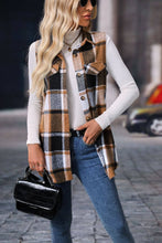 Load image into Gallery viewer, Plaid Shacket Sleeveless Vest