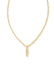 Load image into Gallery viewer, Kendra Scott Crystal Letter Short Pendant Necklace in Gold