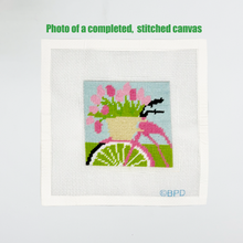 Load image into Gallery viewer, Bicycle with Pink Flowers Needlepoint Kit