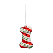 Load image into Gallery viewer, Candy Cane Stripe Bone Ornament