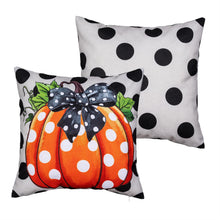 Load image into Gallery viewer, Dotted Pumpkin Pillow Cover