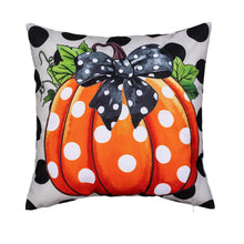 Load image into Gallery viewer, Dotted Pumpkin Pillow Cover