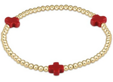 Load image into Gallery viewer, Enewton Signature Cross Gold Pattern 2mm Bead Bracelet