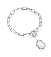 Load image into Gallery viewer, Kendra Scott Daphne Silver Chain Bracelet in Ivory Mother of Pearl