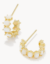 Load image into Gallery viewer, Kendra Scott Cailin Gold Crystal Huggie Earrings