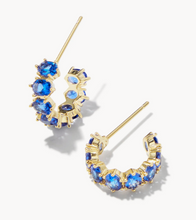 Load image into Gallery viewer, Kendra Scott Cailin Gold Crystal Huggie Earrings