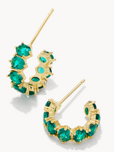 Load image into Gallery viewer, Kendra Scott Cailin Gold Crystal Huggie Earrings