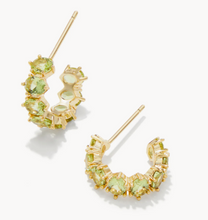 Load image into Gallery viewer, Kendra Scott Cailin Gold Crystal Huggie Earrings
