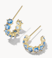 Load image into Gallery viewer, Kendra Scott Cailin Gold Crystal Huggie Earrings