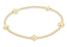 Load image into Gallery viewer, Enewton Signature Cross Gold Pattern 2mm Bead Bracelet