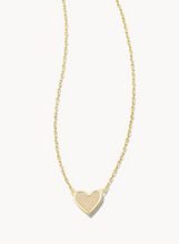 Load image into Gallery viewer, Kendra Scott Framed Ari Heart Pendant Necklace in Gold