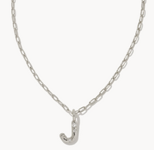 Load image into Gallery viewer, Kendra Scott Crystal Letter Short Pendant Necklace in Silver