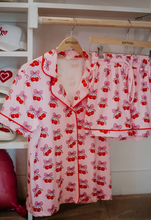 Load image into Gallery viewer, Cherry Bow Pajama Set