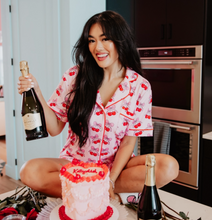 Load image into Gallery viewer, Cherry Bow Pajama Set
