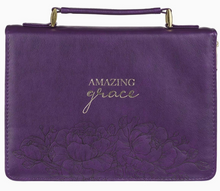 Load image into Gallery viewer, Amazing Grace Purple Bible Cover