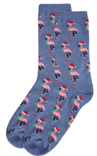 Load image into Gallery viewer, Holiday Flamingo Socks