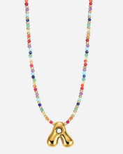 Load image into Gallery viewer, Rainbow Bubble Letter Necklace