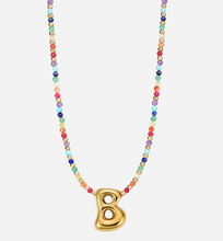 Load image into Gallery viewer, Rainbow Bubble Letter Necklace