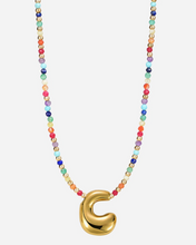 Load image into Gallery viewer, Rainbow Bubble Letter Necklace