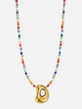 Load image into Gallery viewer, Rainbow Bubble Letter Necklace