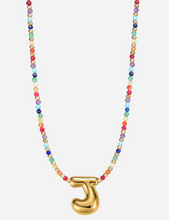 Load image into Gallery viewer, Rainbow Bubble Letter Necklace