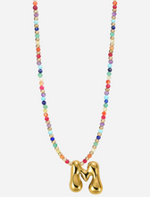 Load image into Gallery viewer, Rainbow Bubble Letter Necklace