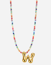 Load image into Gallery viewer, Rainbow Bubble Letter Necklace