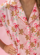Load image into Gallery viewer, Gingerbread Bow Pajama Set