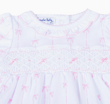 Load image into Gallery viewer, Bow Smocked Footie