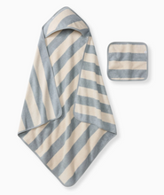 Load image into Gallery viewer, Rugby Stripe Towel & Washcloth Set