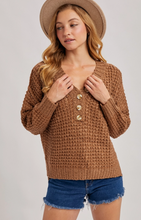 Load image into Gallery viewer, Thermal Henley Sweater