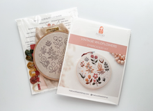 Load image into Gallery viewer, Floral Embroidery Kit