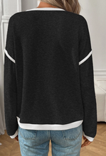 Load image into Gallery viewer, Colorblock Black Sweater