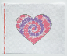 Load image into Gallery viewer, Tie Dye Heart Needlepoint Canvas