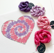 Load image into Gallery viewer, Tie Dye Heart Needlepoint Canvas