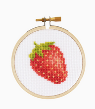 Load image into Gallery viewer, Strawberry Mini Cross Stitch Kit