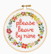 Load image into Gallery viewer, Please Leave by Nine Cross Stitch Kit