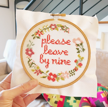 Load image into Gallery viewer, Please Leave by Nine Cross Stitch Kit