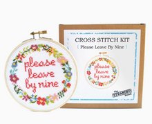 Load image into Gallery viewer, Please Leave by Nine Cross Stitch Kit